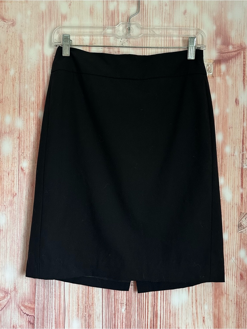 Banana Republic Black Wool Blend Petite Classic Pencil Skirt Size 2 Petite